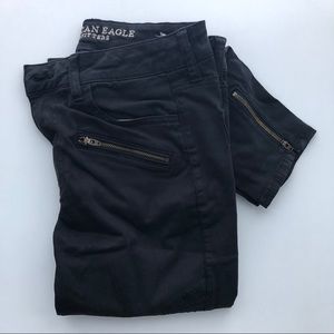 American Eagle Hi-Rose Jegging Moto Zipper Detail